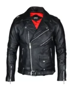 Straight To Hell Leather Jacket Men