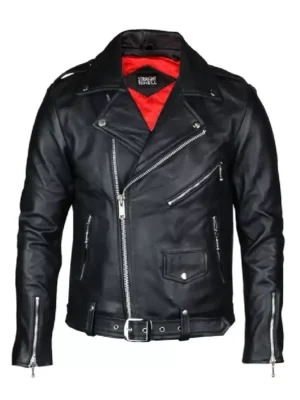 Straight To Hell Leather Jacket Men