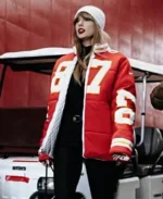 Taylor Swift Chiefs Puffer Jacket front
