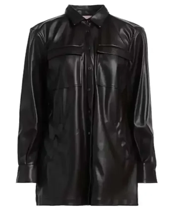 Taylor Swift City Chiefs Game Black Leather Jacket front,