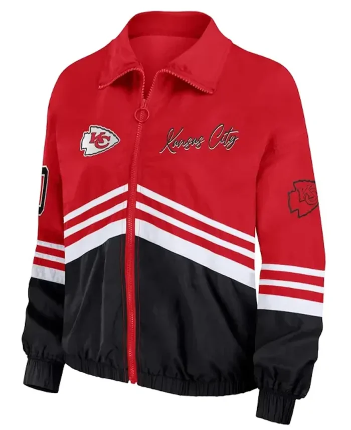 Taylor Swift Erin Andrews Chiefs Jacket Front