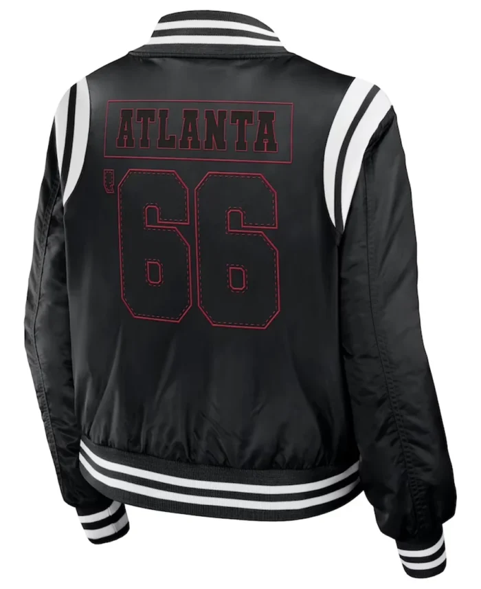 Unisex Atlanta Falcons Black Bomber Full-Zip Jacket back