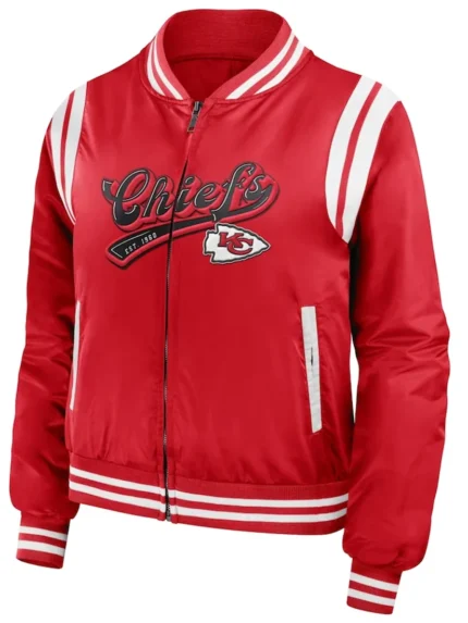 Unisex Kansas City Chiefs Bomber Full-Zip Jacket front