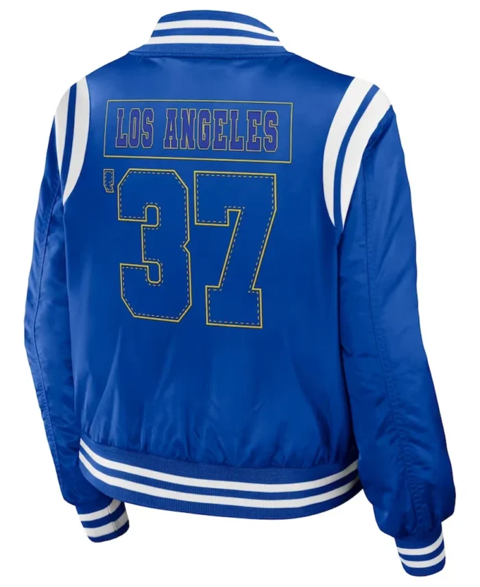 Unisex Los Angeles Rams Bomber Full-Zip Jacket back