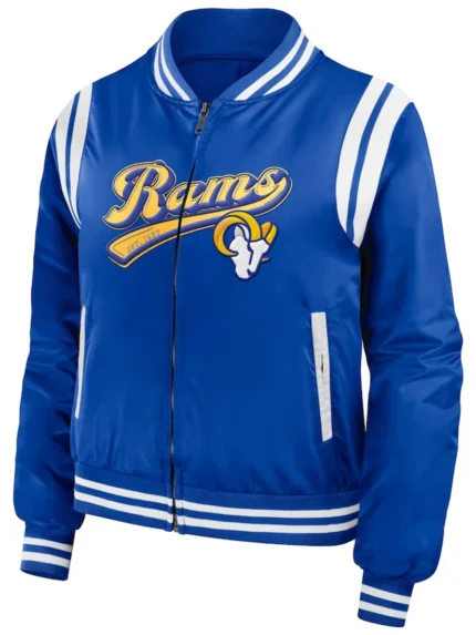 Unisex Los Angeles Rams Bomber Full-Zip Jacket front