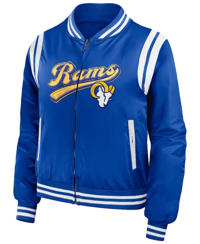 Unisex Los Angeles Rams Bomber Full-Zip Jacket front