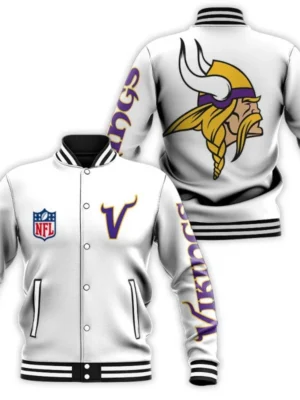 Anthony B Minnesota Vikings White Wool Varsity Jacket