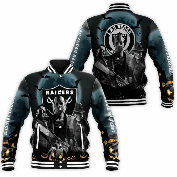 Bell Las Vegas Raiders 3D Printed Full-Snap Varsity Jacket