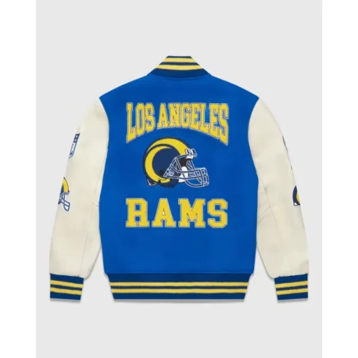 Burks Los Angeles Rams Full-Snap Blue and White Jacket