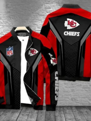 Butler Kansas City Chiefs Full-Zip Print Bomber Jacket