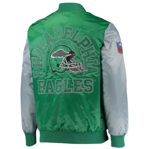 Christopher Philadelphia Eagles Satin Varsity Jacket Buy