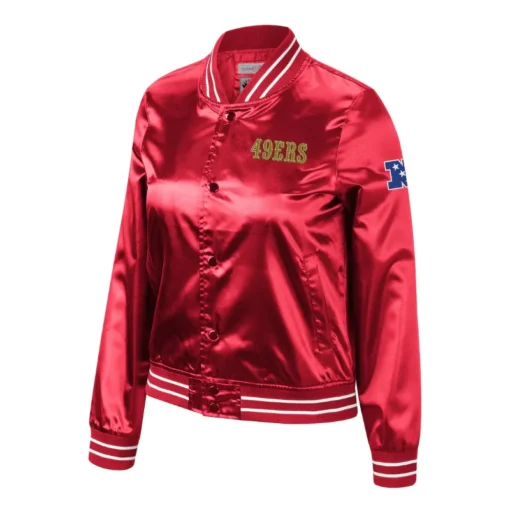 Crawford San Francisco 49ers Satin Varsity Jacket Sale