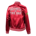 Crawford San Francisco 49ers Satin Varsity Jacket Women