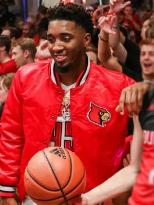 Donovan-Mitchell-Louisville-Cardinals-Red-Bomber-Jacket-510x623