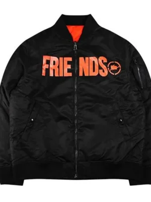 Friends-Vlone-Black-Bomber-Jacket