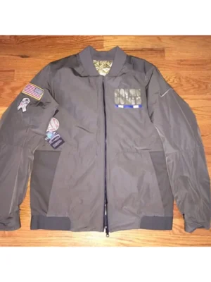 James Indianapolis Colts Grey Zip Bomber Jacket
