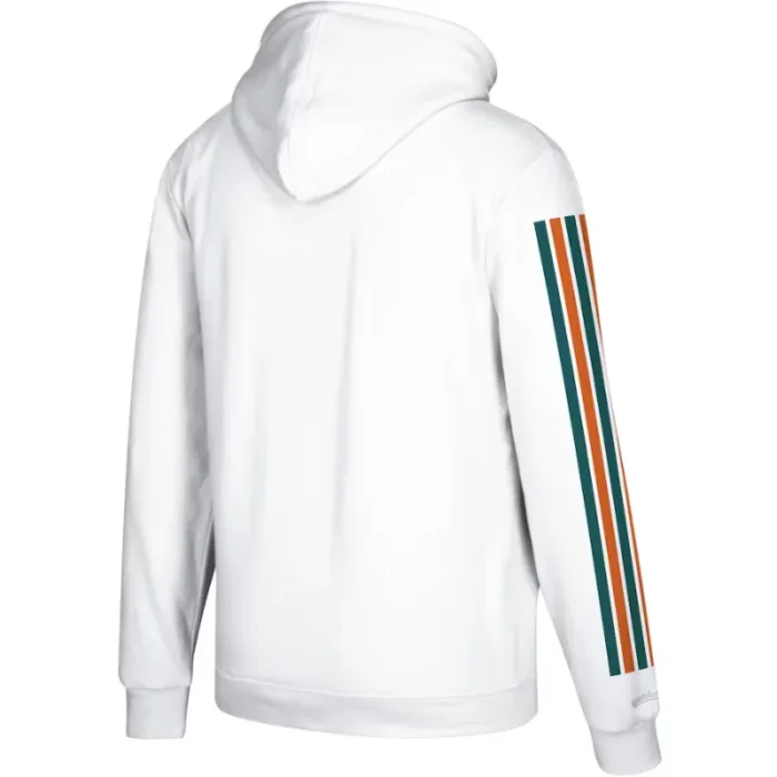 John Miami Dolphins Pullover White Hoodie Men