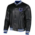 Kincaid Indianapolis Colts Black Satin Varsity Jacket