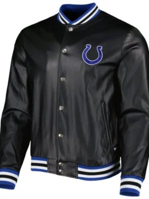 Kincaid Indianapolis Colts Black Satin Varsity Jacket