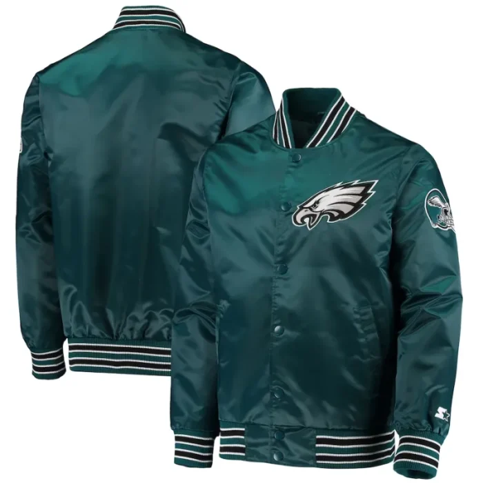 Larry Philadelphia Eagles Starter Varsity Jacket