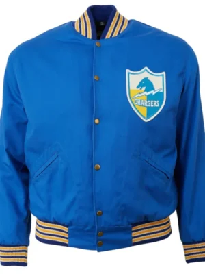 Mackie Los Angeles Chargers Blue Wool Varsity Jacket
