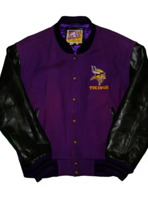 Michael I Minnesota Vikings Purple Varsity Jacket