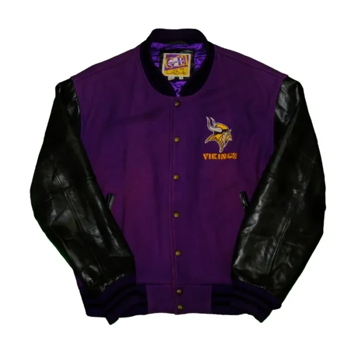 Michael I Minnesota Vikings Purple Varsity Jacket