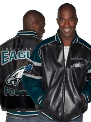 Philadelphia Eagles Leather Black Jacket