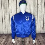 Pino Indianapolis Colts Vintage Blue Satin Varsity Jacket