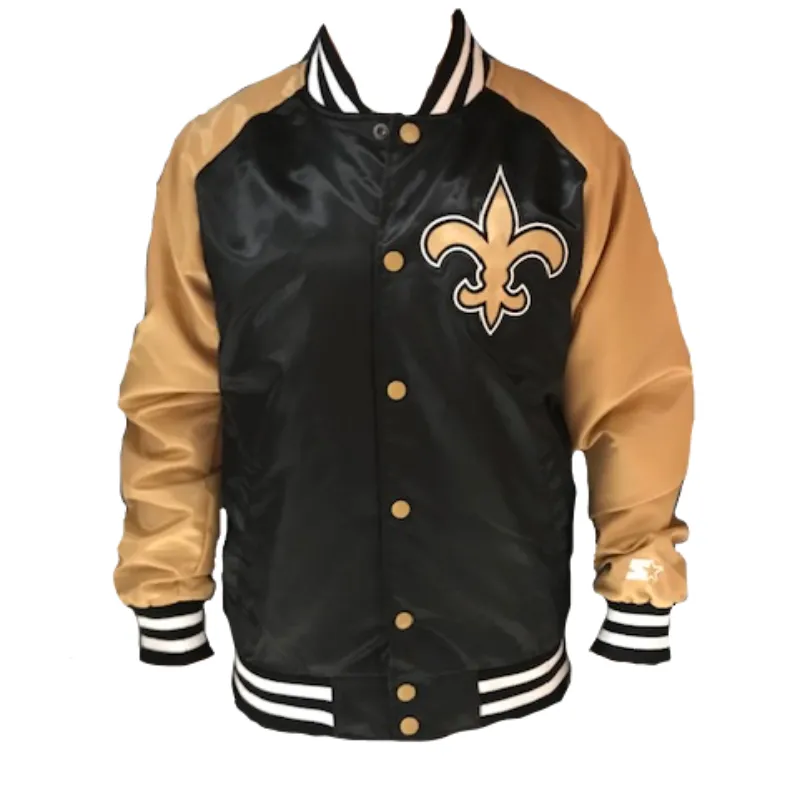 Quiros New Orleans Saints Black Varsity Jacket