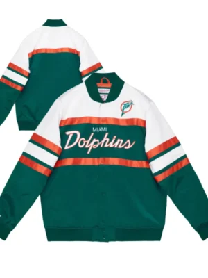 Sabbagh Miami Dolphins Satin Varsity Jacket
