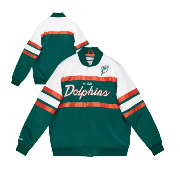 Sabbagh Miami Dolphins Satin Varsity Jacket