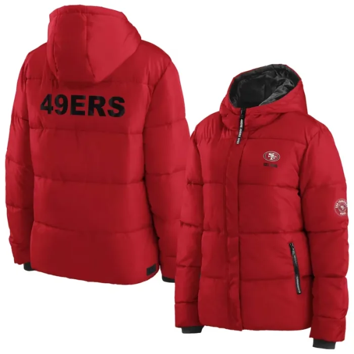 San Francisco 49ers Puffer Jacket Hood