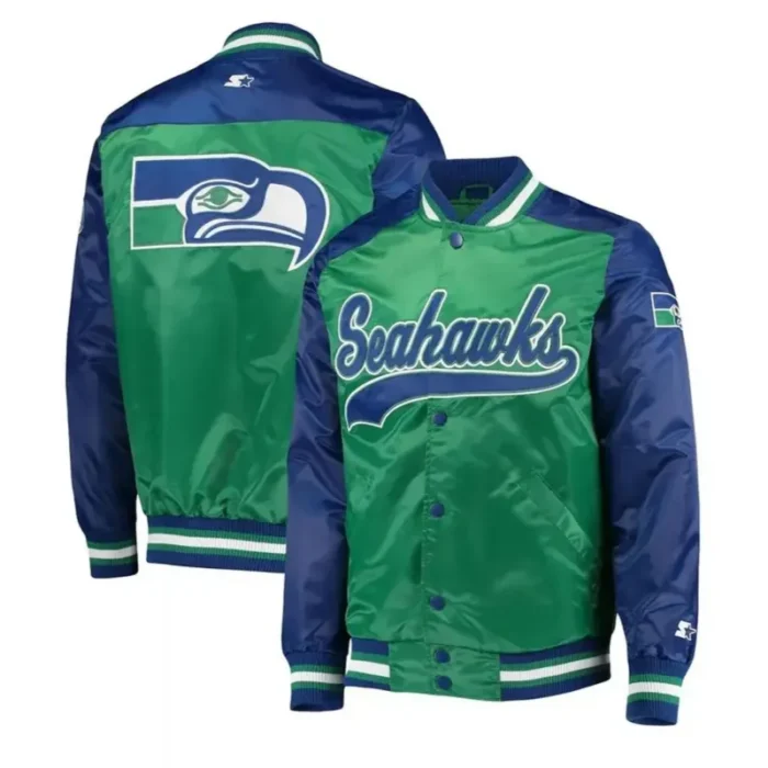 Seahawks Green Satin Jacket