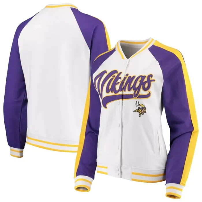 Sherman Minnesota Vikings Full Snap Varsity Jacket