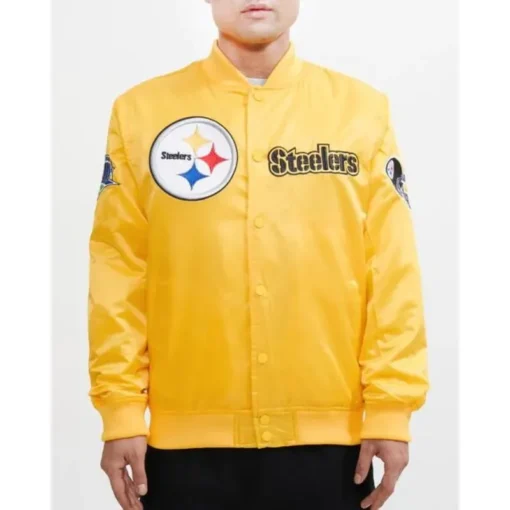 Shibata Pittsburgh Steelers Yellow Varsity Jacket
