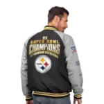 Steelers Black and Grey Super Bowl Jacket