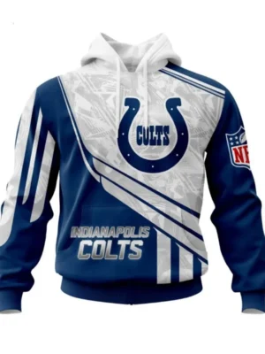Terry K Indianapolis Colts Printed Pullover Hoodie