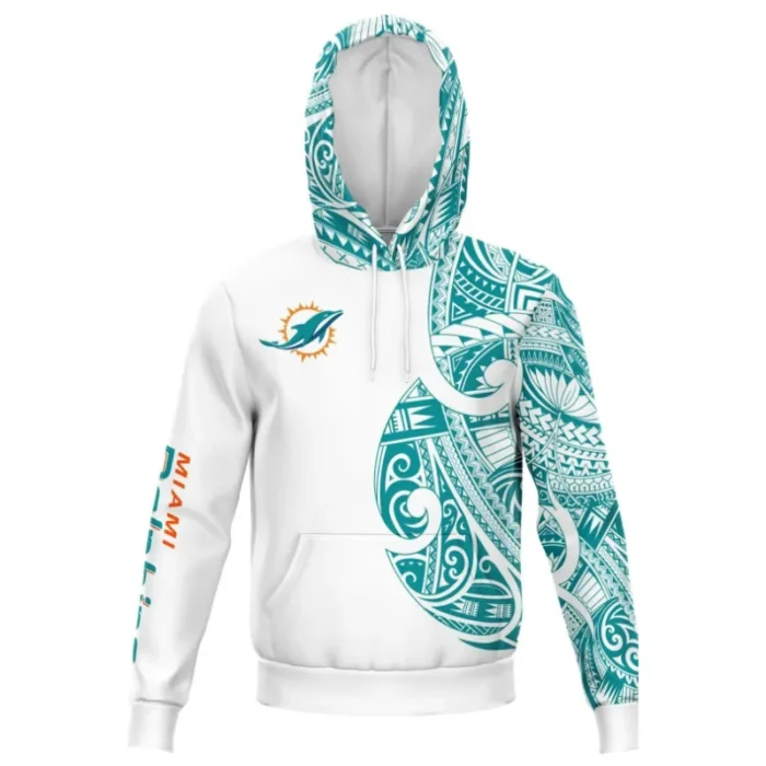 Beavers Miami Dolphins White Fleece Pullover Hoodie