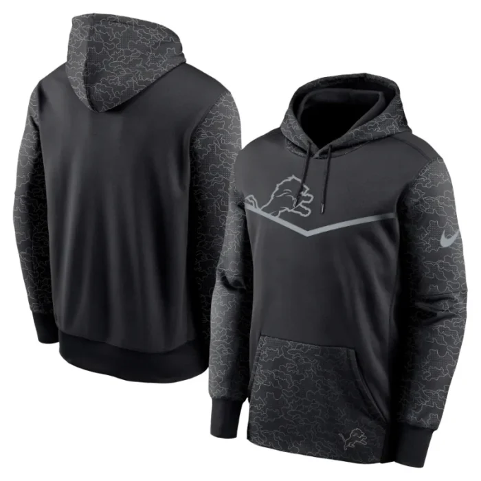 Black Detroit Lions Fleece Hoodie