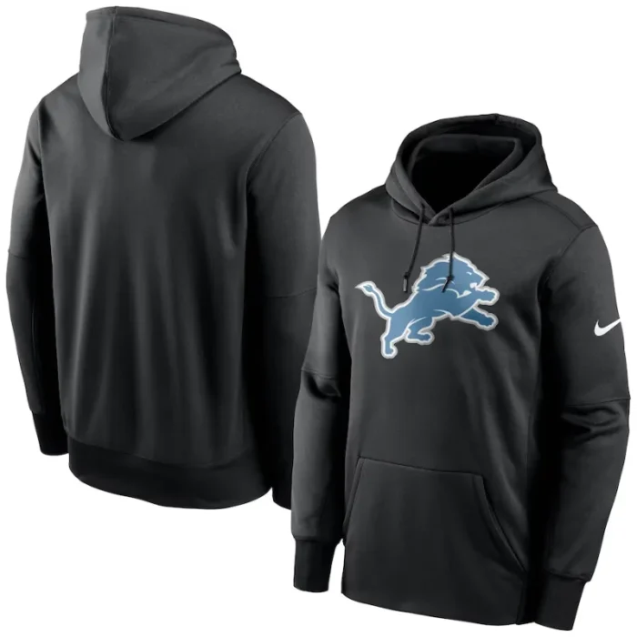 Black Detroit Lions Pullover Hoodie