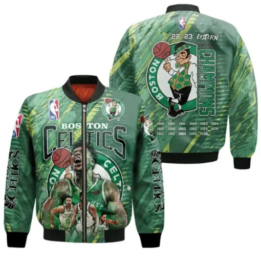 Boston Celtics Bomber Green Jacket