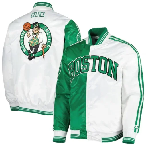 Boston Celtics Starter Green and White Jacket