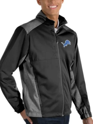 Bryden Detroit Lions Black Zip Track Jacket