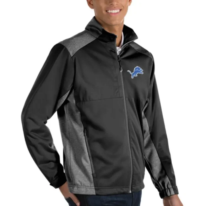 Bryden Detroit Lions Black Zip Track Jacket