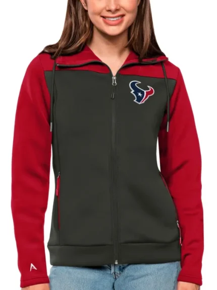 Butler Houston Texans Red and Grey Track Jacket