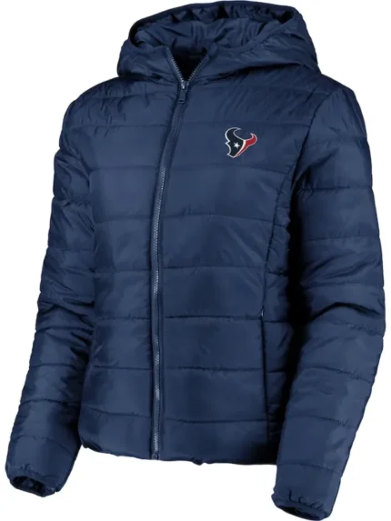 Chariot Houston Texans Navy Blue Puffer Hooded Jacket