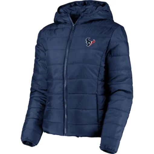 Chariot Houston Texans Navy Blue Puffer Hooded Jacket