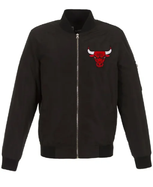 Chicago Bulls Bomber Black Jacket