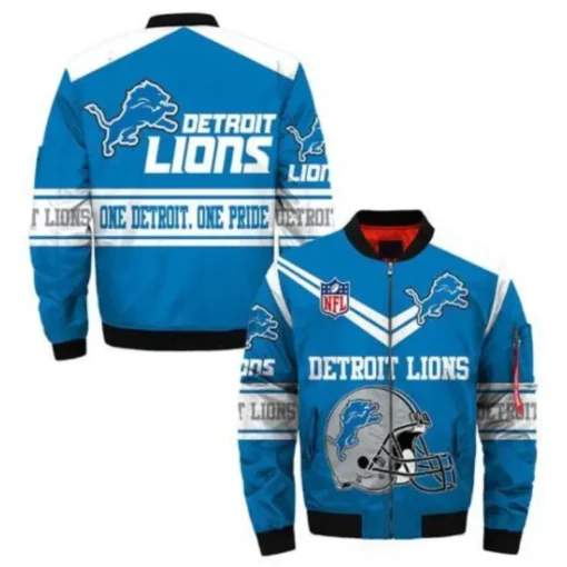 Detroit Lions Bomber Blue Jacket